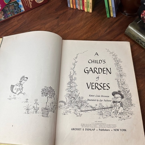 VTG 1973 A Child's Garden Of Verses Robert Louis Stevenson Poetry Book - Picture 6 of 10
